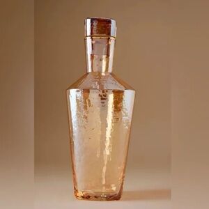 Anthropologie Amber Glass Decorative Vessel